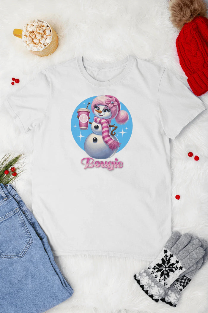 Bougie Snowwoman ❄️ ☕ ✨ Youth Short Sleeve Tee ✨ - Whippie's