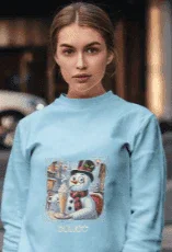☃️ Boujee Snowman ☕ Unisex Fleece Sweatshirt ✨ - Whippie's