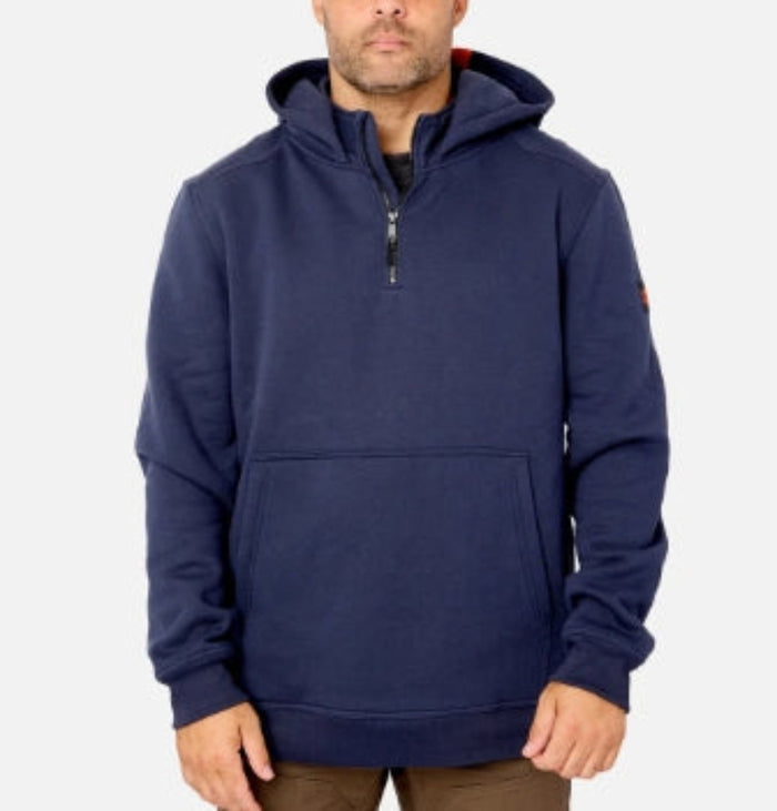 BRUNT Men's The Shevlin Water Resistant 1/4 Zip Hoodie Sweatshirts & Hoodies BRUNT Navy Blue 2XL Reg