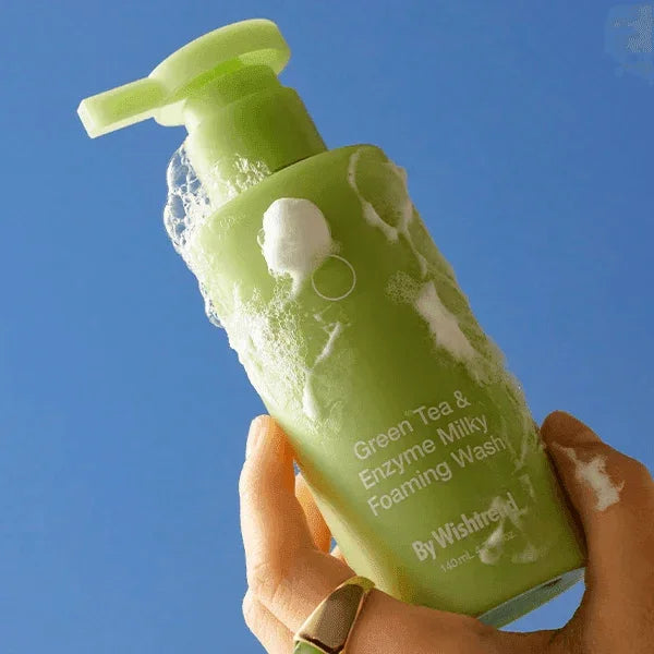 [By Wishtrend] Green Tea & Enzyme Milky Foaming Wash 140ml - Ballagrio