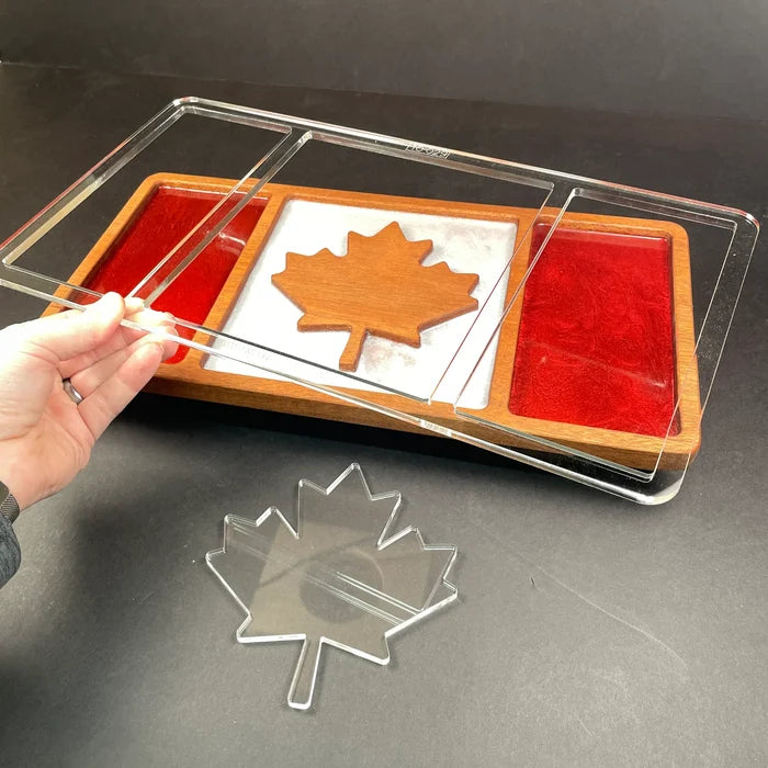 Canada Flag Tray Acrylic Router Template