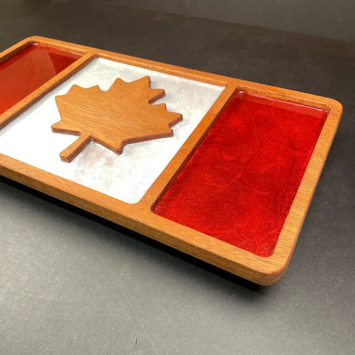 Canada Flag Tray Acrylic Router Template