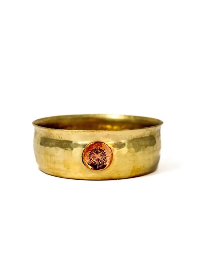 Captain’s Choice Brass Lather Bowl Commander front view