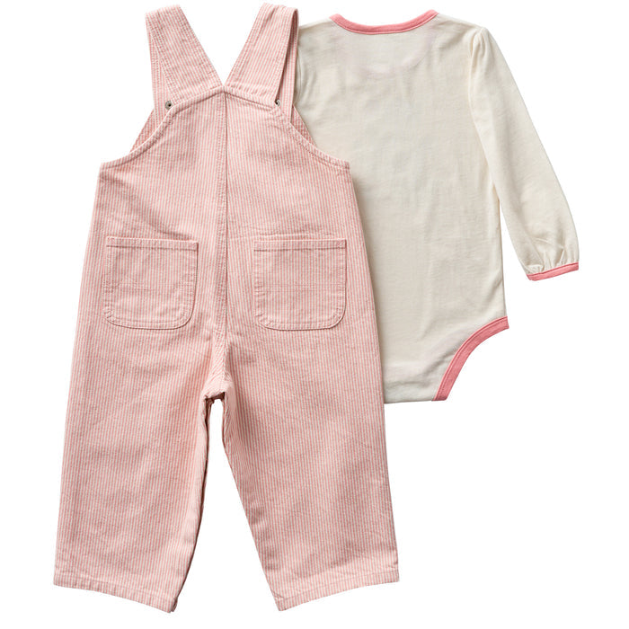 Carhartt Kids' Horse Graphic Long Sleeve Bodysuit + Overall Set