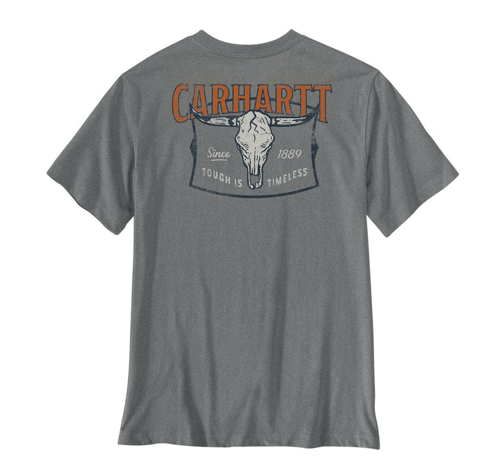 Carhartt Men's Irvine Tough Skull Graphic Relaxed Fit Pocket Short Sleeve T-Shirt