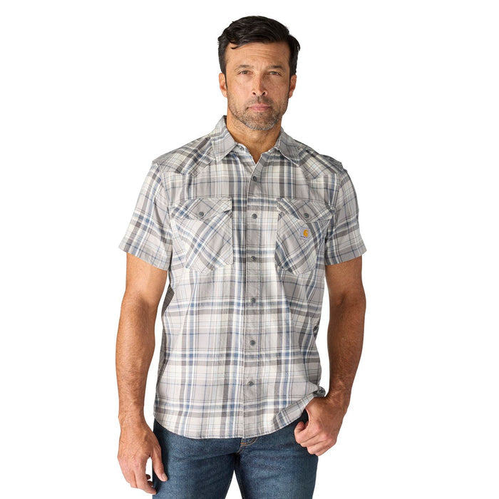 Carhartt Men's Montana Bozeman Relaxed Short Sleeve Plaid Shirt Work Shirts Carhartt