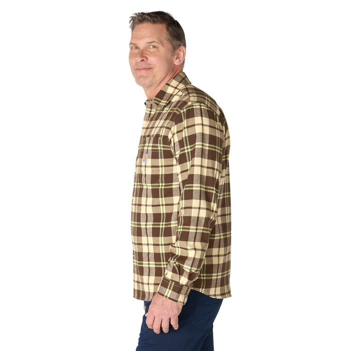 Carhartt Men's Rugged Flex™ Relaxed Fit Midweight Flannel Plaid Work Shirt Work Shirts Carhartt