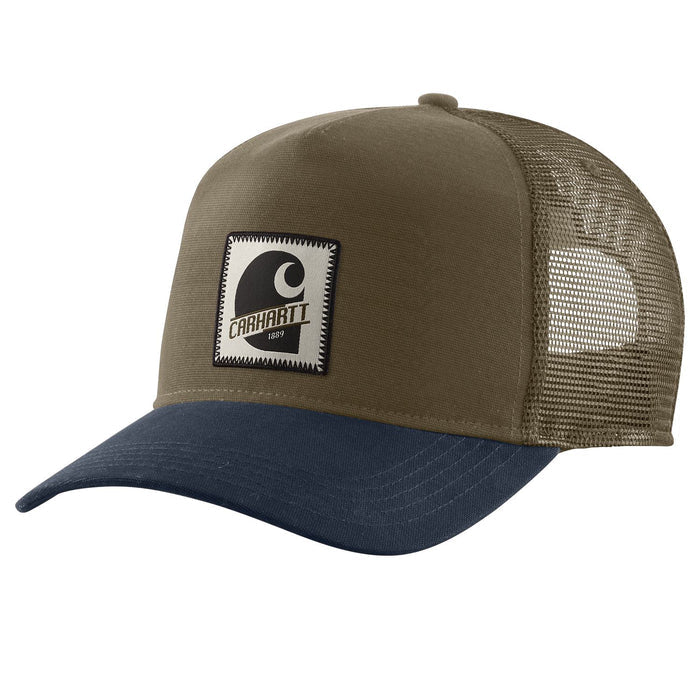 Carhartt Rugged Flex Five-Panel "C" Patch Cap Hats & Caps Carhartt Burnished Logs/Navy OS