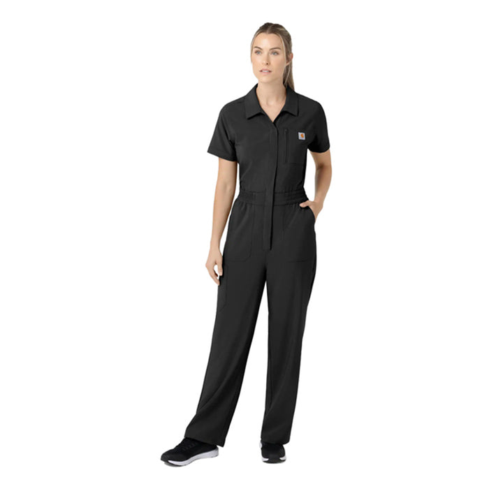 Carhartt Women's Force Cross-Flex Short Sleeve Scrub Coverall Scrubs Carhartt
