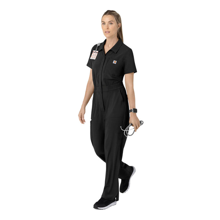 Carhartt Women's Force Cross-Flex Short Sleeve Scrub Coverall Scrubs Carhartt