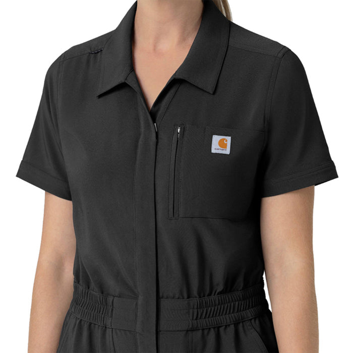 Carhartt Women's Force Cross-Flex Short Sleeve Scrub Coverall Scrubs Carhartt