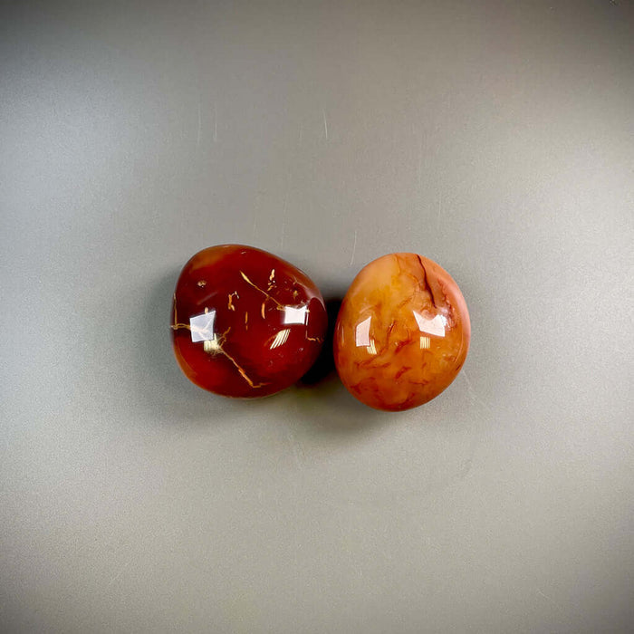 Carnelian Orange Crystal Palm Stones – Ethically Sourced from Madagascar