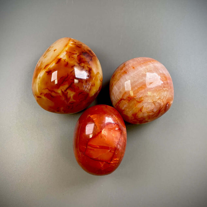 Carnelian Orange Crystal Palm Stones – Ethically Sourced from Madagascar