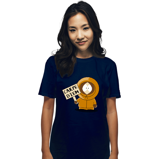 Shirts T-Shirts, Unisex / Small / Navy Carpe Diem
