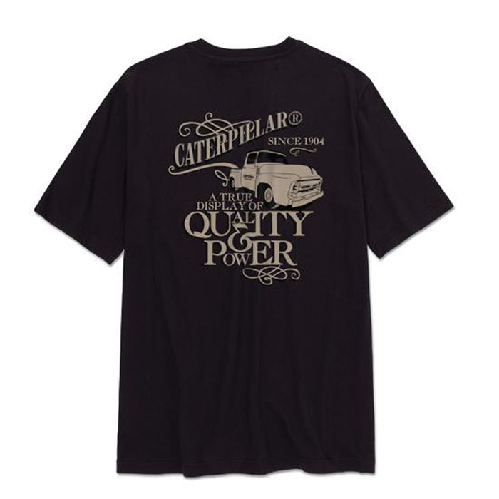 CAT Men's Basic Graphic Tee CAT Truck Anthra 2XL Reg
