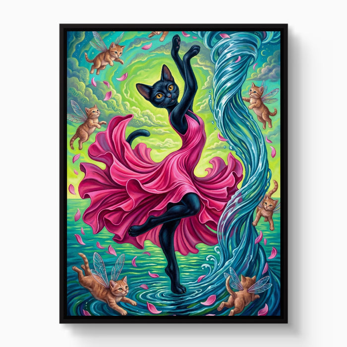 Cat's Water Dance - Luxury Wall Art