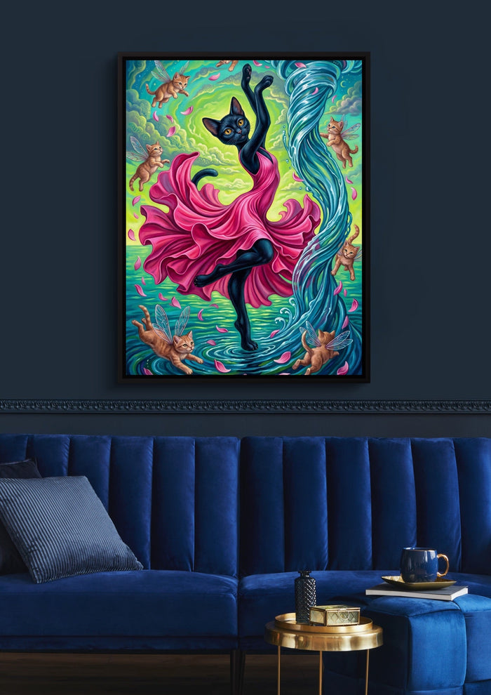 Cat's Water Dance - Luxury Wall Art