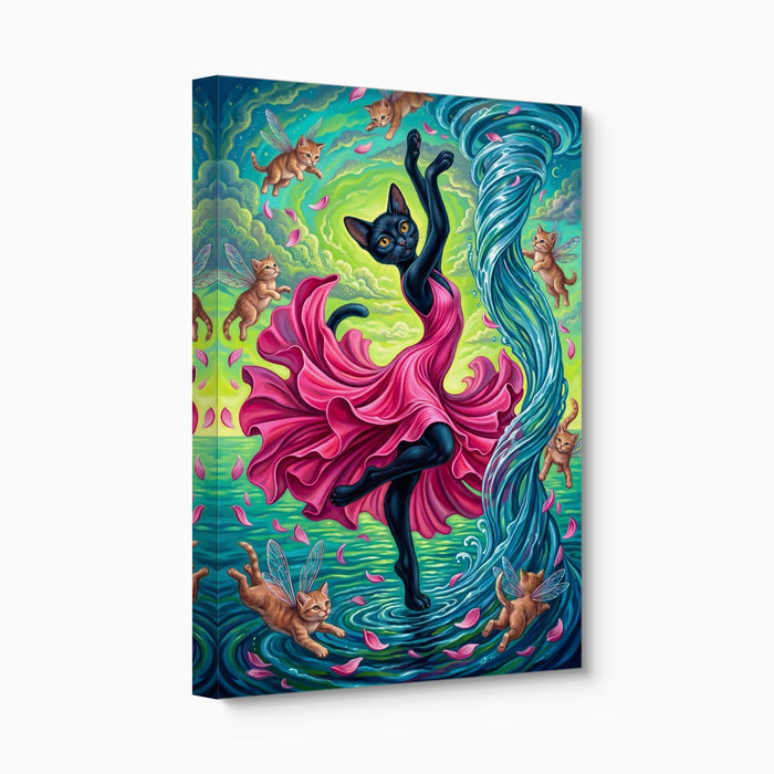 Cat's Water Dance - Luxury Wall Art