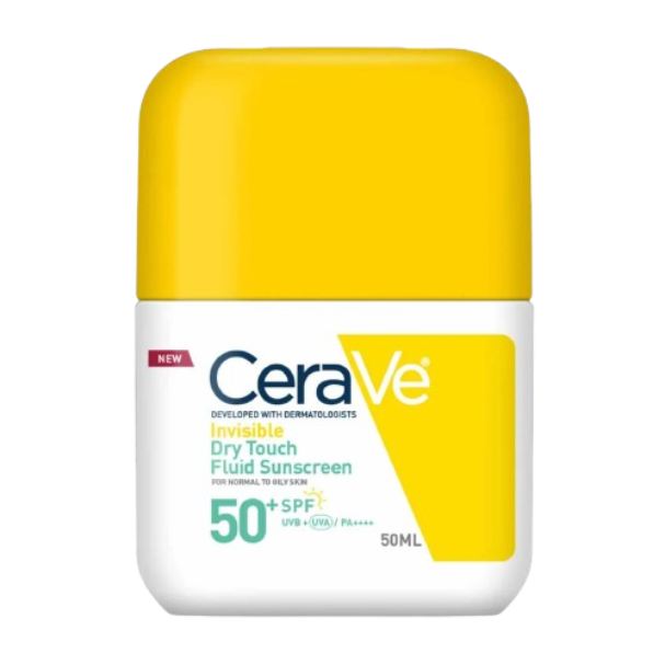 Cerave Invisible Dry Touch Fluid SPF 50+ Sunscreen For Normal to Oily Skin 50Ml