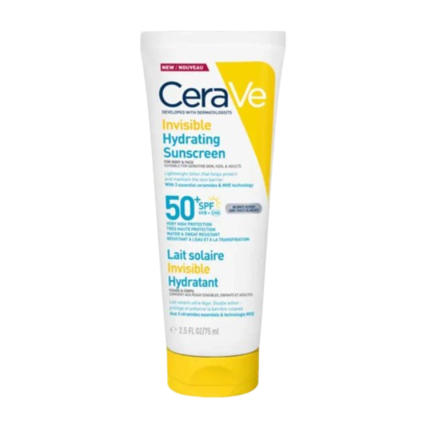 Cerave Invisible Hydrating SPF50+ Sunscreen 75Ml