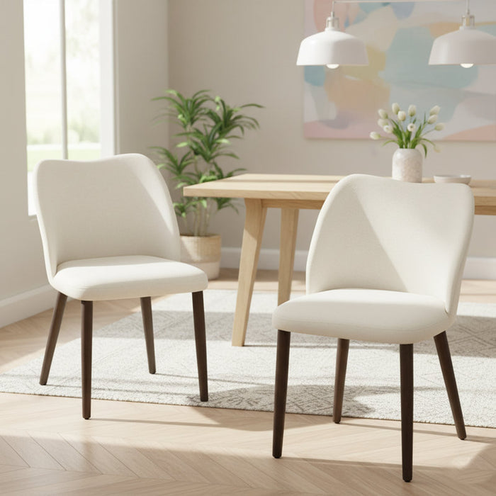 Chaise de salle à manger Maleehah en bois massif rembourrée