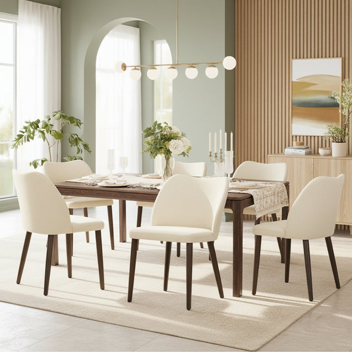 Chaise de salle à manger Maleehah en bois massif rembourrée