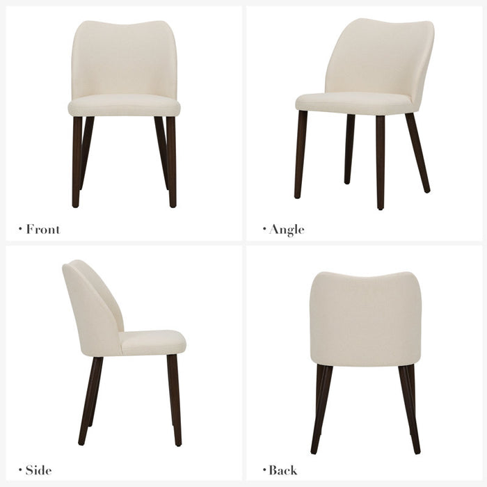 Chaise de salle à manger Maleehah en bois massif rembourrée