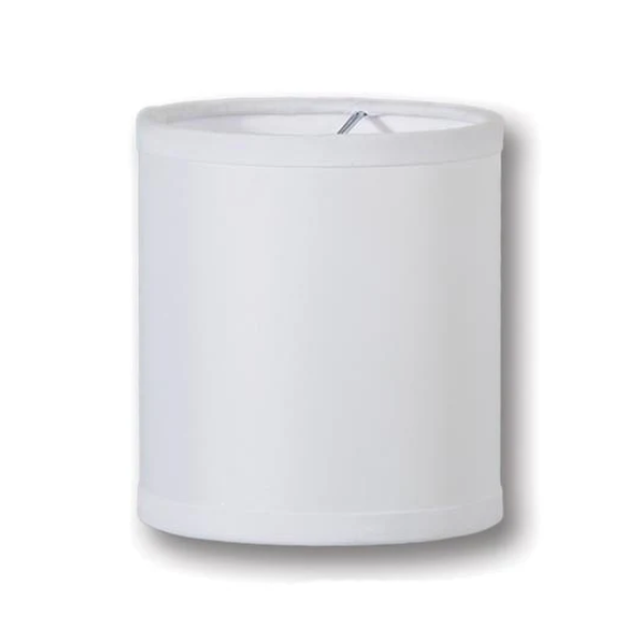 Chandelier Deep Drum Hardback Shades, White Micro Fiber Chiffon (00761P)
