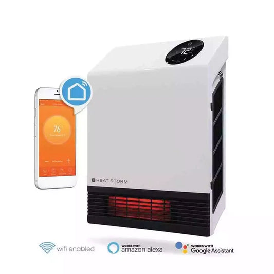 Chauffage électrique infrarouge mural de luxe 1 000 watts BLANC
