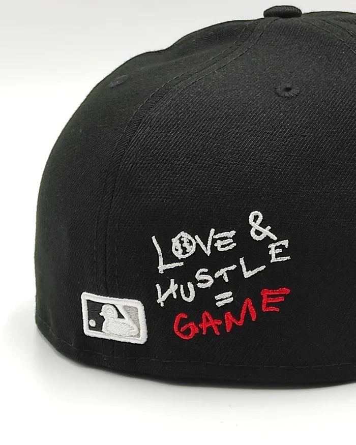 Chicago White Sox New Era Team Heart 59Fifty Fitted - Black, White, Red