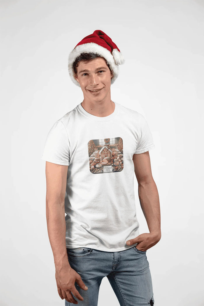 Christmas Calories Don’t Count 🎄 – Fun Festive Design with Gingerbread House & Holiday Feast - Unisex Softstyle Tee - Whippie's