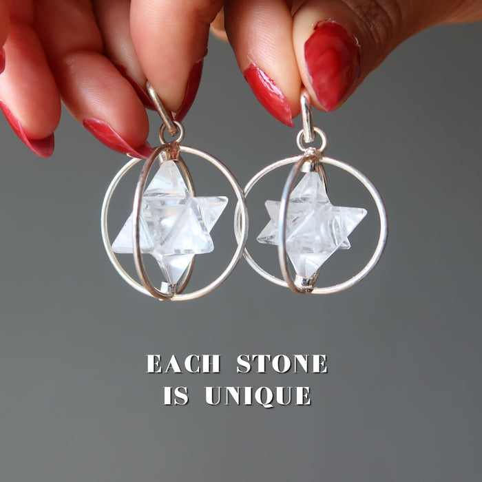 quartz merkaba pendants