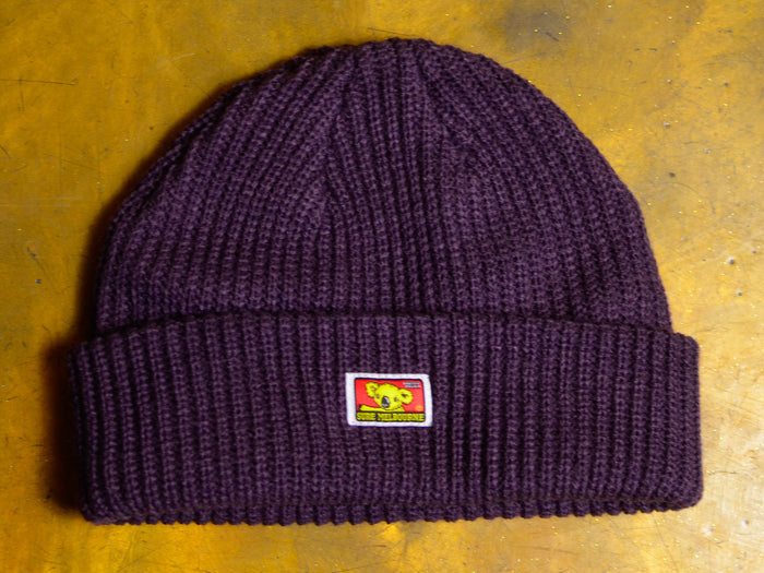 Clippy Cable Beanie - Plum