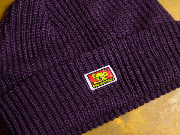 Clippy Cable Beanie - Plum