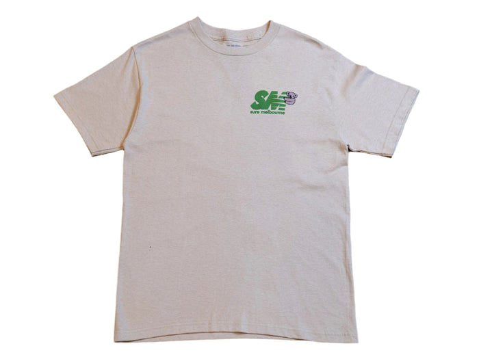 Clippy T - Sand / Dark Green