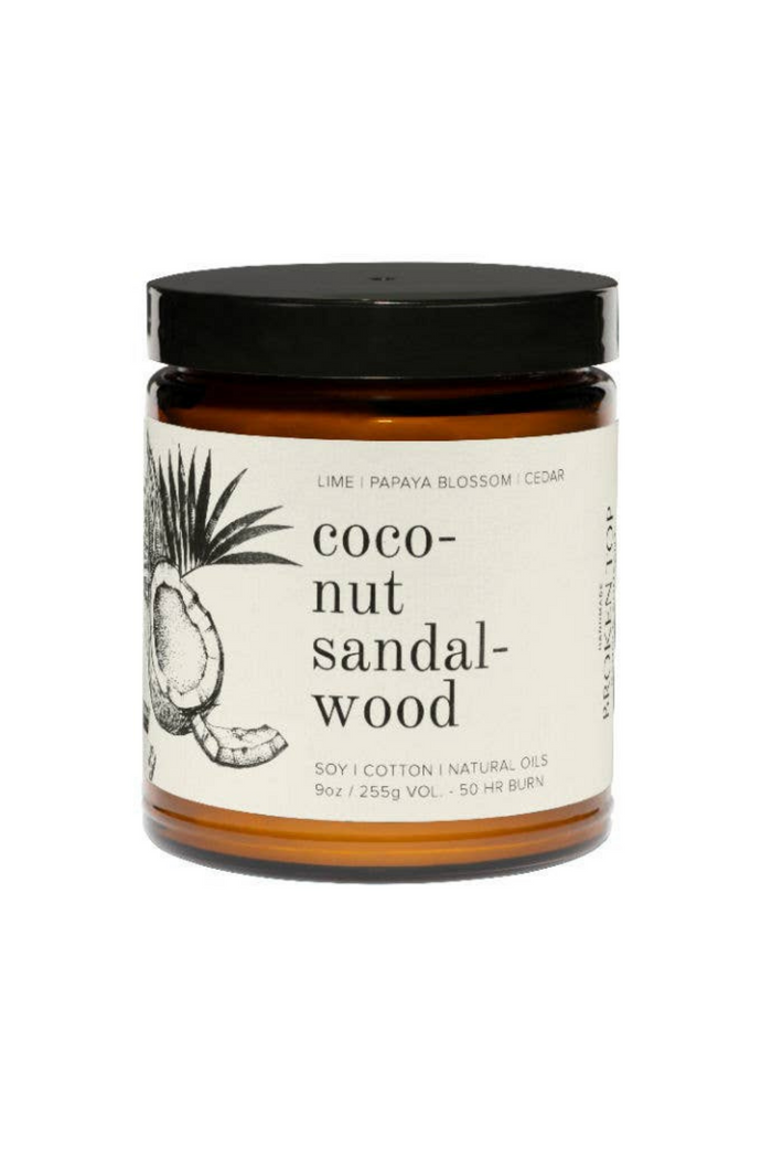 Coconut Sandalwood Soy Candle-Broken Top Candle Co.-ECOVIBE