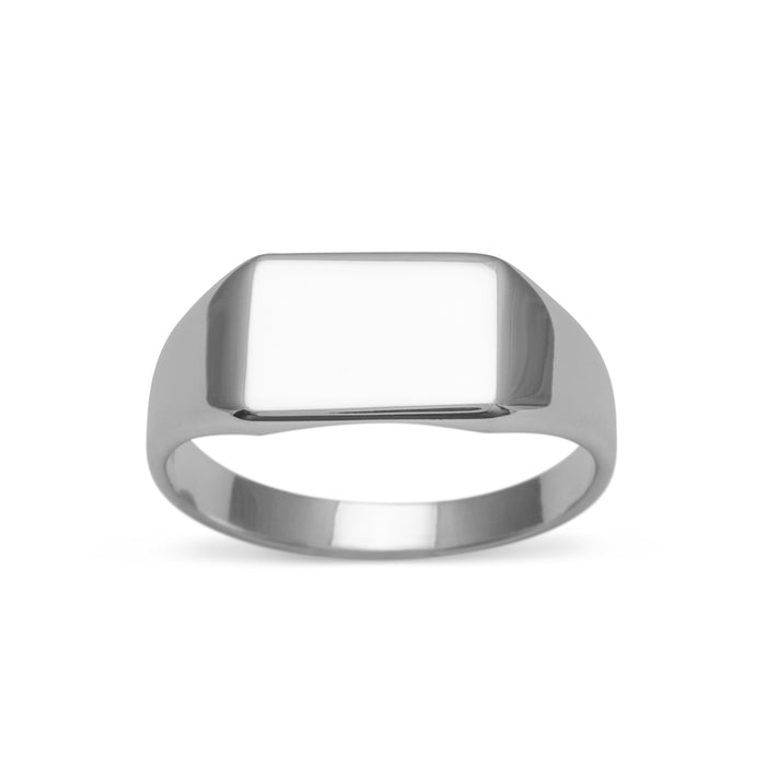 Colombo Sterling Silver 11 mm x 7 mm Rectangle Signet Ring
