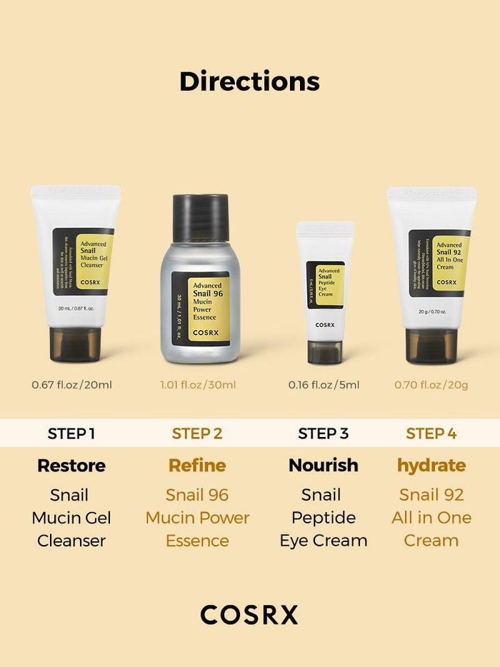Cosrx All About Snail Kit 4-Step