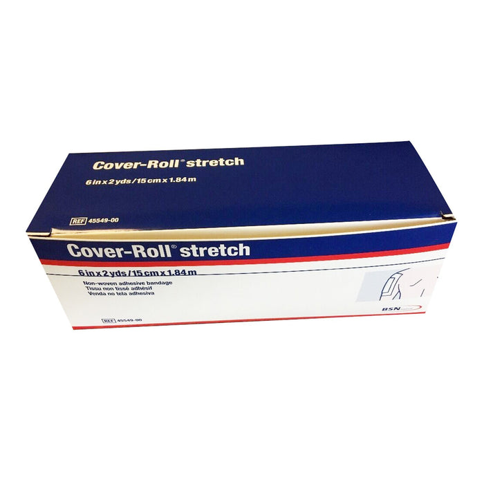 BSN Medical Cover-Roll Stretch Dressing Retention Tape with Liner, 6 Inch x 2 Yard, White