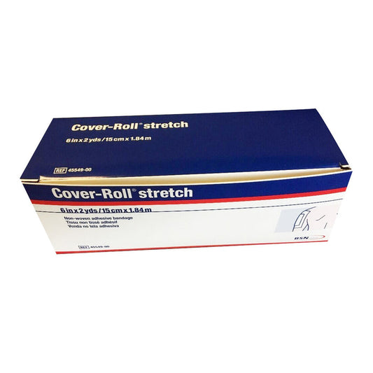 BSN Medical Cover-Roll Stretch Dressing Retention Tape with Liner, 6 Inch x 2 Yard, White