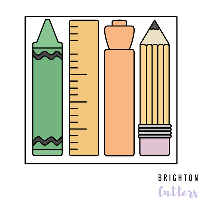 Crayon / Ruler / Highlighter / Pencil Cookie Cutter