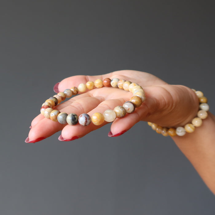 crazy lace agate bracelet