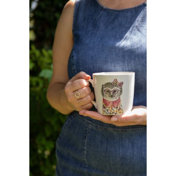 Creative Tipperleyhill Hedgehog Print Fine China Mug