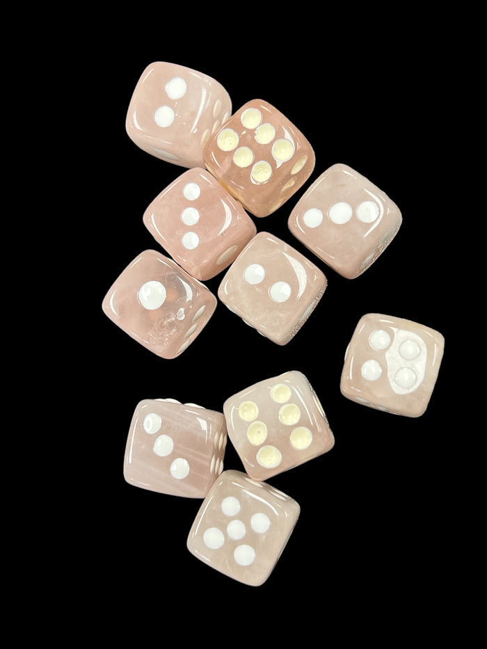 Rose_Quartz_Dice_6_Sided_Dice_Raven’s_Cauldron_6_North_Sandusky_Street_Delaware_OH_43015