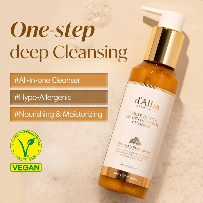 [d'Alba] White Truffle Return Oil Cream Cleanser 150ml - Ballagrio