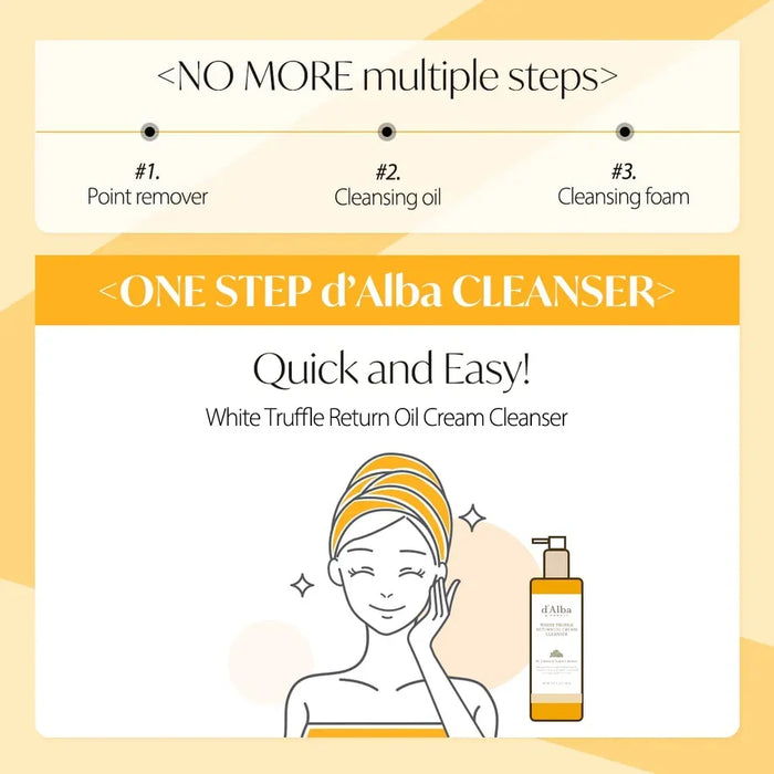 [d'Alba] White Truffle Return Oil Cream Cleanser 150ml - Ballagrio