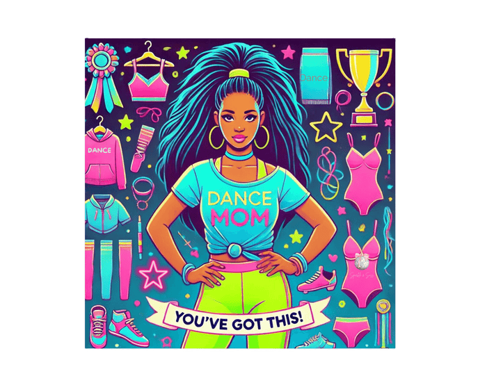 Dance Mom Magic (Young Black Mom) - A Colorful Celebration 🌈 - Women's Softstyle Tee - Whippie's