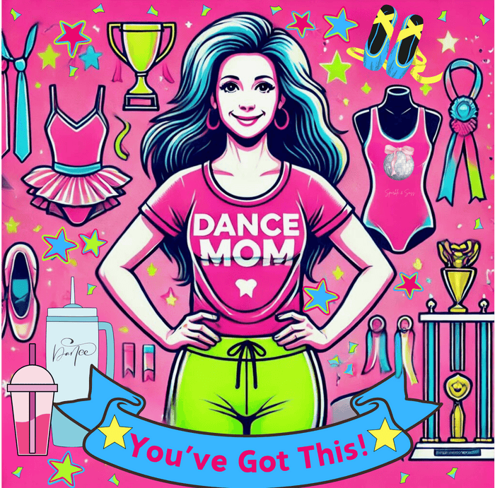 Dance Mom: You've Got This - Brunette Mom - Women's Flowy Racerback Tank - Whippie's