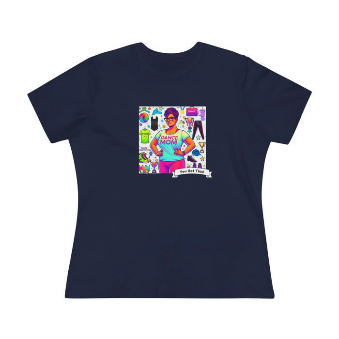 Dance Mom: "You've Got This" - Brunette with Glasses Mom - Short Hair - Boy Dancer - Women's Softsyle Tee - Whippie's