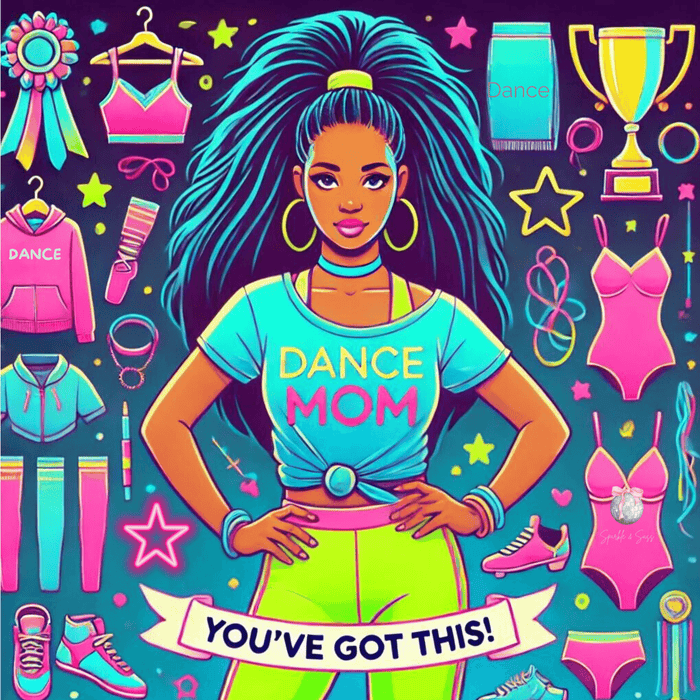 Dance Mom: You've Got This - Darker Skin Tone Mom - Young - Women's Flowy Racerback Tank - Whippie's